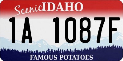 ID license plate 1A1087F