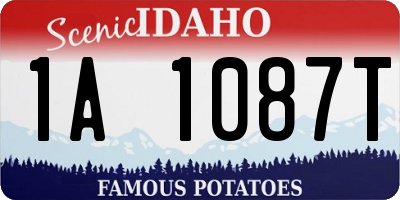 ID license plate 1A1087T
