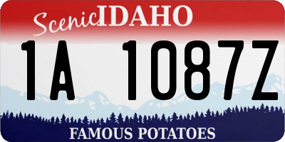 ID license plate 1A1087Z