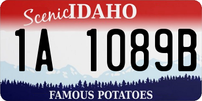 ID license plate 1A1089B