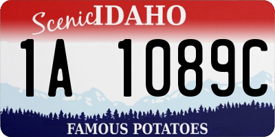 ID license plate 1A1089C