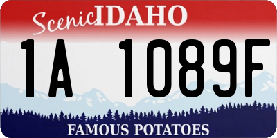 ID license plate 1A1089F