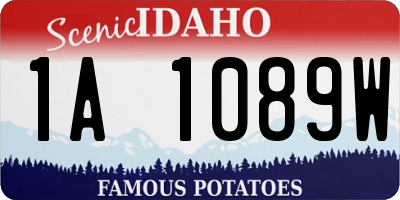 ID license plate 1A1089W