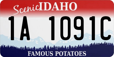 ID license plate 1A1091C