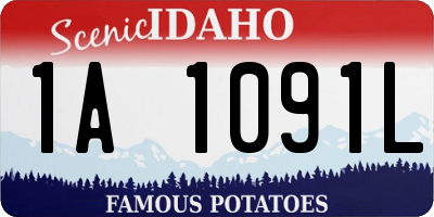 ID license plate 1A1091L