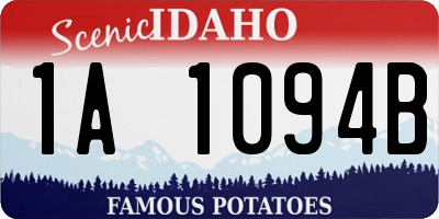 ID license plate 1A1094B