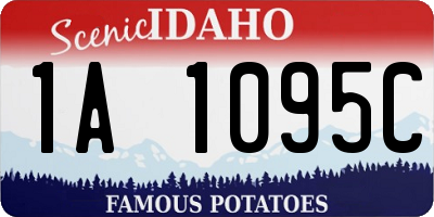 ID license plate 1A1095C