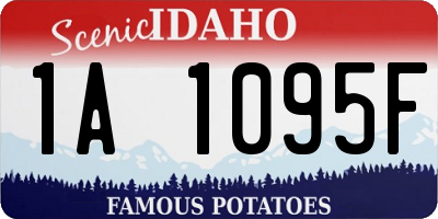 ID license plate 1A1095F