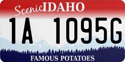 ID license plate 1A1095G