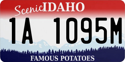 ID license plate 1A1095M