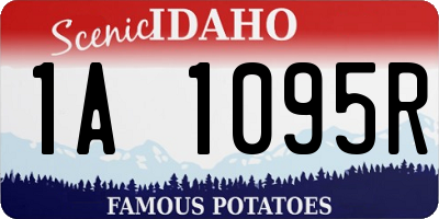 ID license plate 1A1095R
