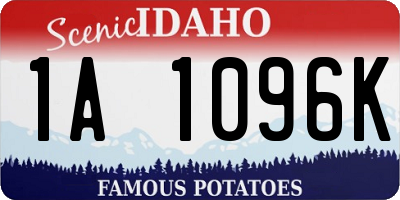 ID license plate 1A1096K