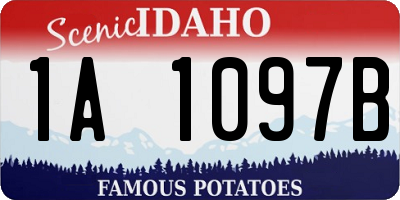 ID license plate 1A1097B