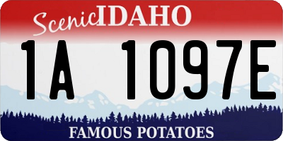 ID license plate 1A1097E
