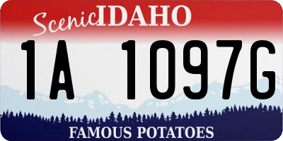 ID license plate 1A1097G