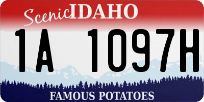 ID license plate 1A1097H