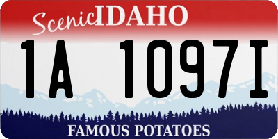 ID license plate 1A1097I