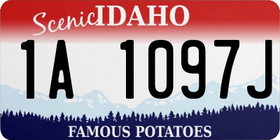 ID license plate 1A1097J