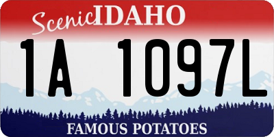 ID license plate 1A1097L