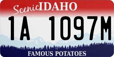 ID license plate 1A1097M