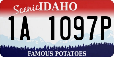 ID license plate 1A1097P