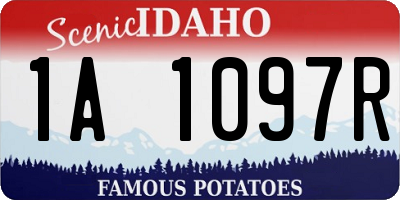 ID license plate 1A1097R