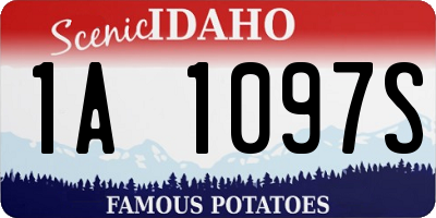ID license plate 1A1097S