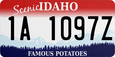 ID license plate 1A1097Z