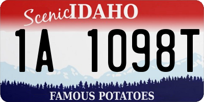 ID license plate 1A1098T