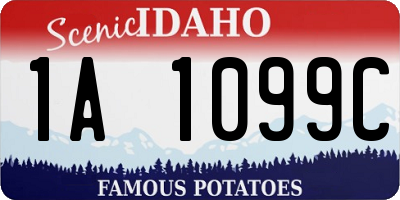ID license plate 1A1099C