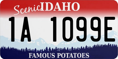 ID license plate 1A1099E