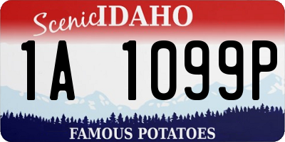 ID license plate 1A1099P