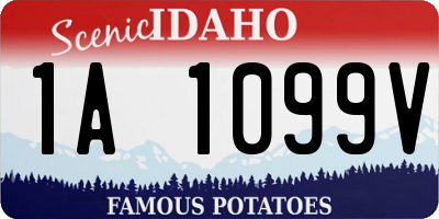 ID license plate 1A1099V