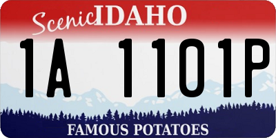 ID license plate 1A1101P