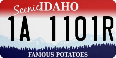 ID license plate 1A1101R