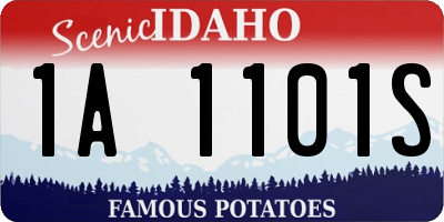 ID license plate 1A1101S
