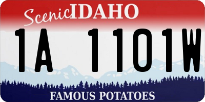 ID license plate 1A1101W