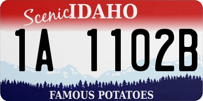 ID license plate 1A1102B