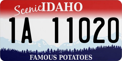 ID license plate 1A1102O