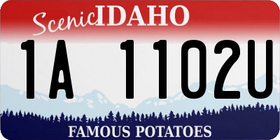 ID license plate 1A1102U