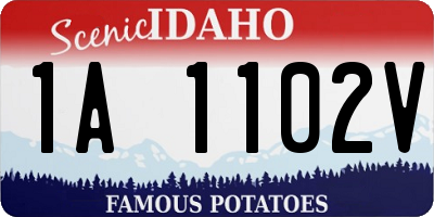 ID license plate 1A1102V