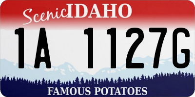 ID license plate 1A1127G
