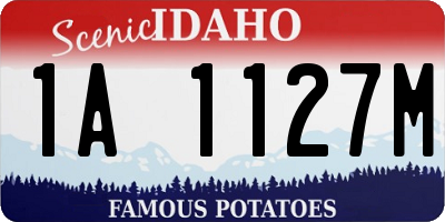 ID license plate 1A1127M
