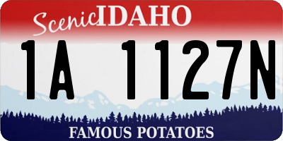 ID license plate 1A1127N