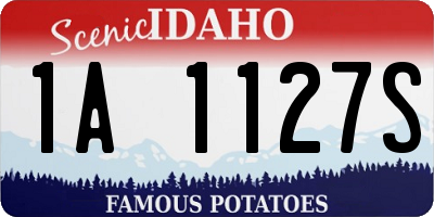 ID license plate 1A1127S