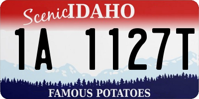 ID license plate 1A1127T
