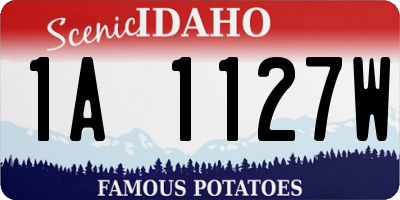 ID license plate 1A1127W