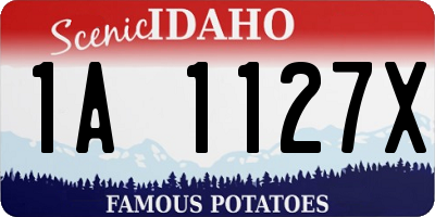 ID license plate 1A1127X