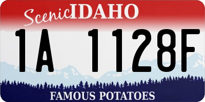 ID license plate 1A1128F