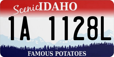 ID license plate 1A1128L